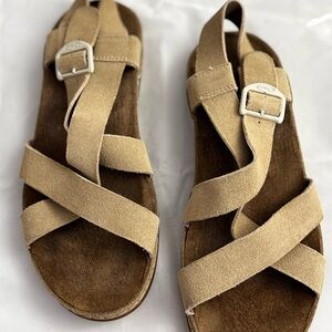 Chaco Wayfarer Women's Tan Suede Sandals